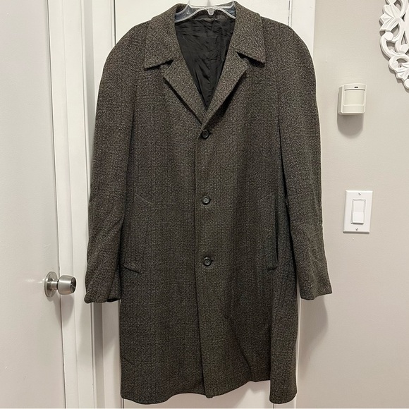 Burton Other - Vintage BURTON Textured Deep Brown Trench Coat Long Topcoat Overcoat Men’s 46R